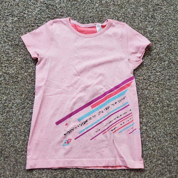Ivivva Fly TechShort Sleeve Shirt - Retro 90s Flare Pink - Kid's Girl 10